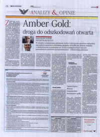 31-08-2012 - Amber Gold: droga do odszkodowań otwarta